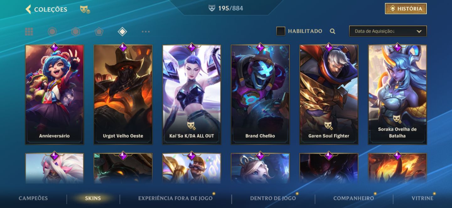 Conta Wild Rift-6 Chromas