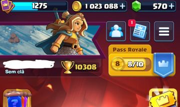 Conta Clash Royale Antiga, com emblema de 10 anos, todas as cartas
