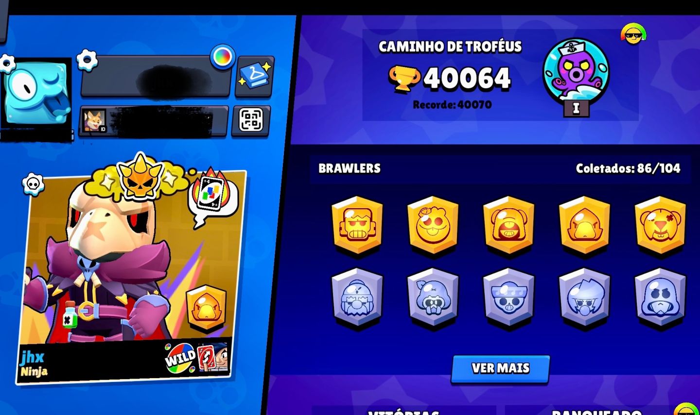 CONTA Brawl Stars 40K Trofeus | Full acesso + Clash royale upada