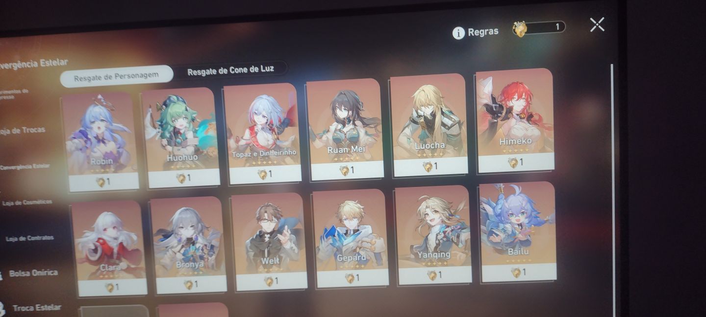 CONTA HONKAI STAR RAIL NIVEL 66 KAFKA E1 HYSILENS CYREN EVERNIGHT e outro varios