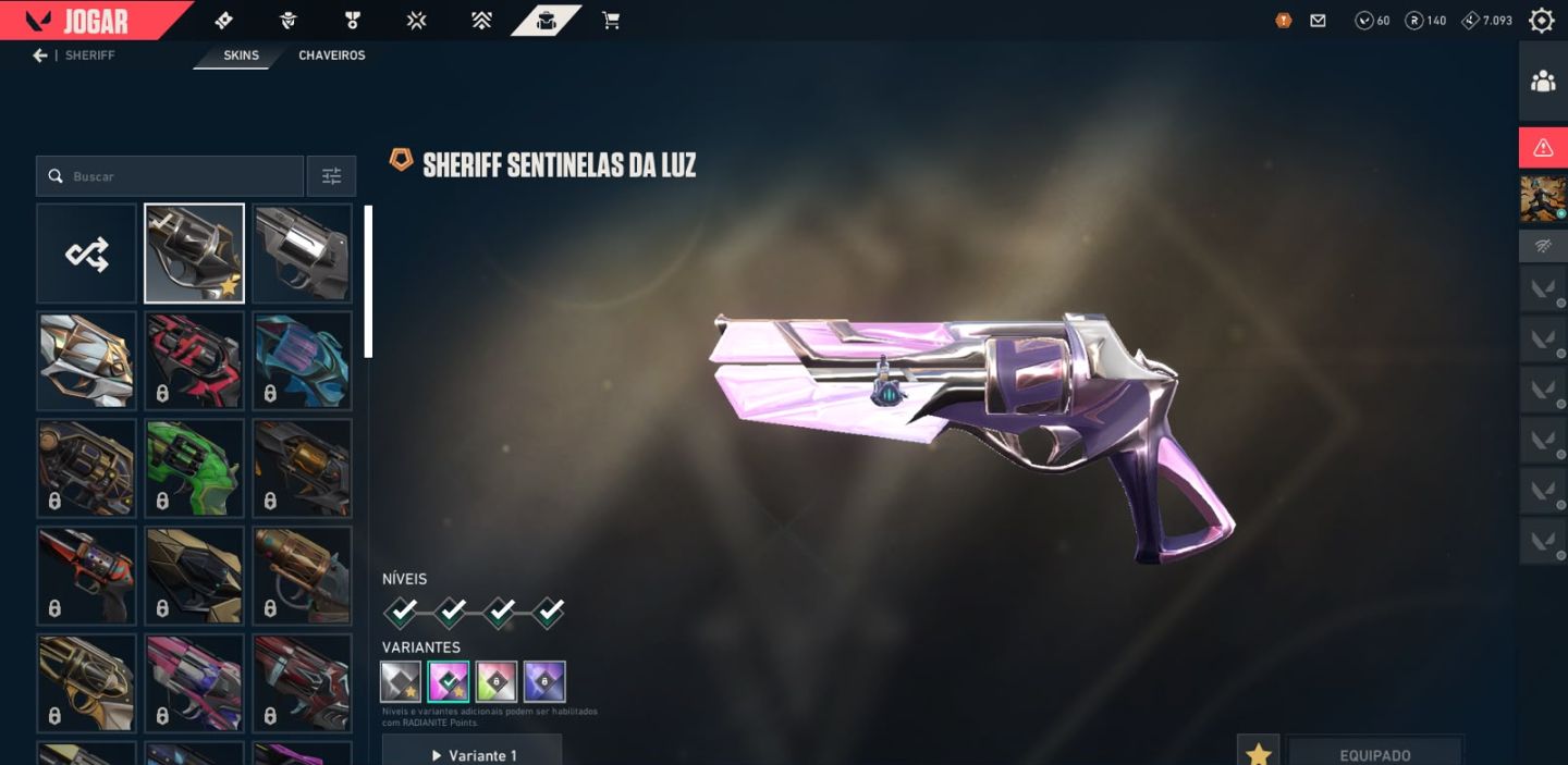 Valorant conta skins, upada