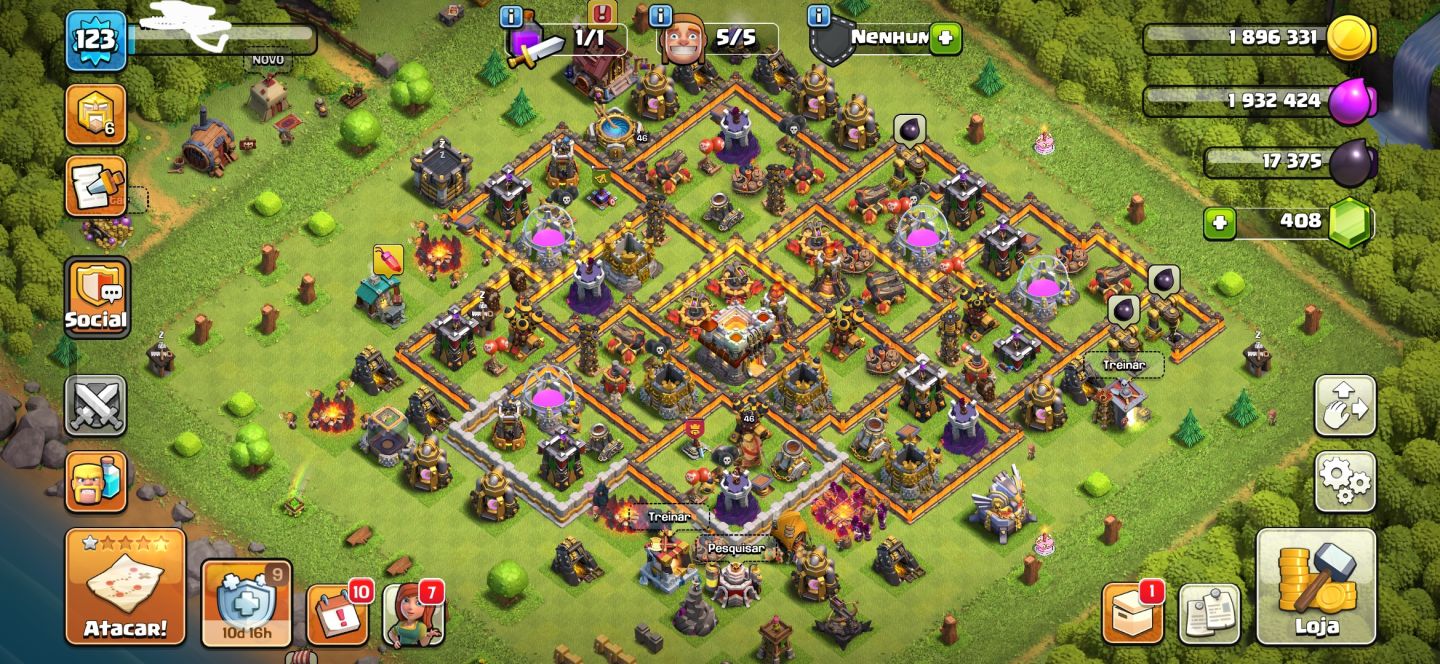 CONTA 2 EM 1! CLASH ROYALE FULL EVOSMÁXIMO+CLASH OF CLANSCV11 MAX5500+GEMAS