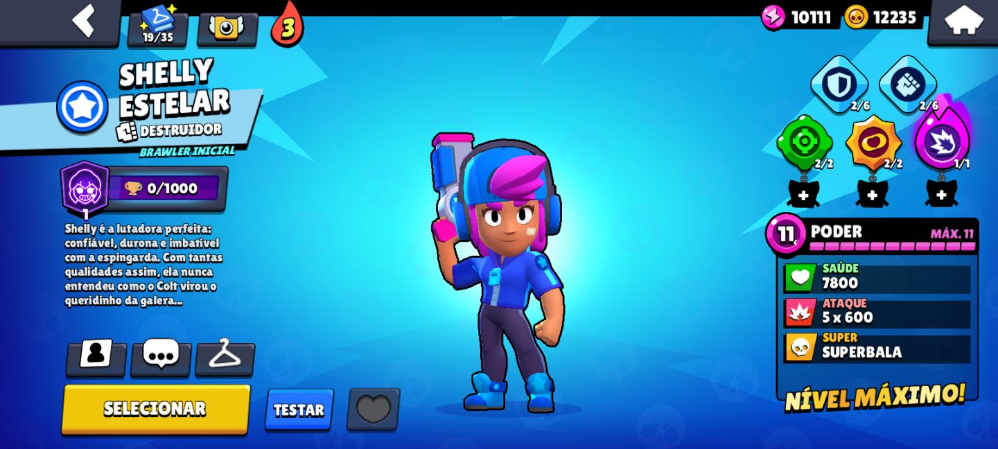 Conta de brawl stars super rara 46k + shelly estelar