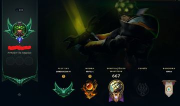 CONTA LEAGUE OF LEGENDS LEVEL 594 ESMERALDA IV 318 SKINS