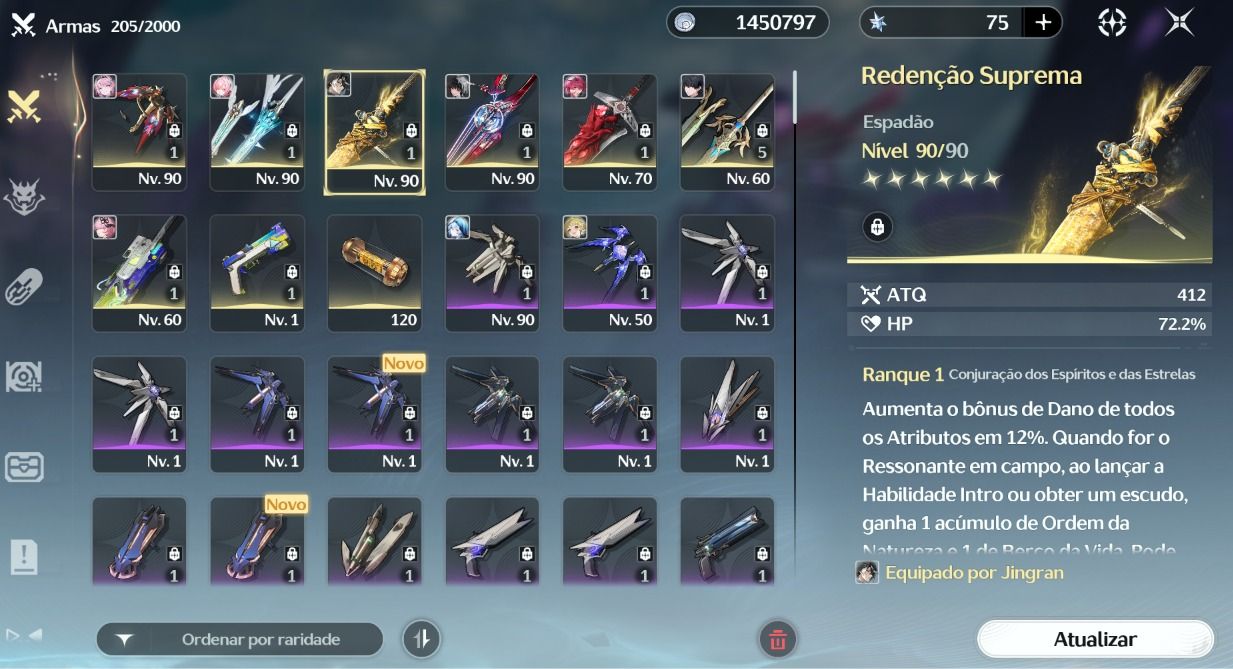 NO GARANTIDO! CONTA WUWA LVL 62 COM TIME PREMIUM DA AEMEATH R1, JINGRAN R1 E++