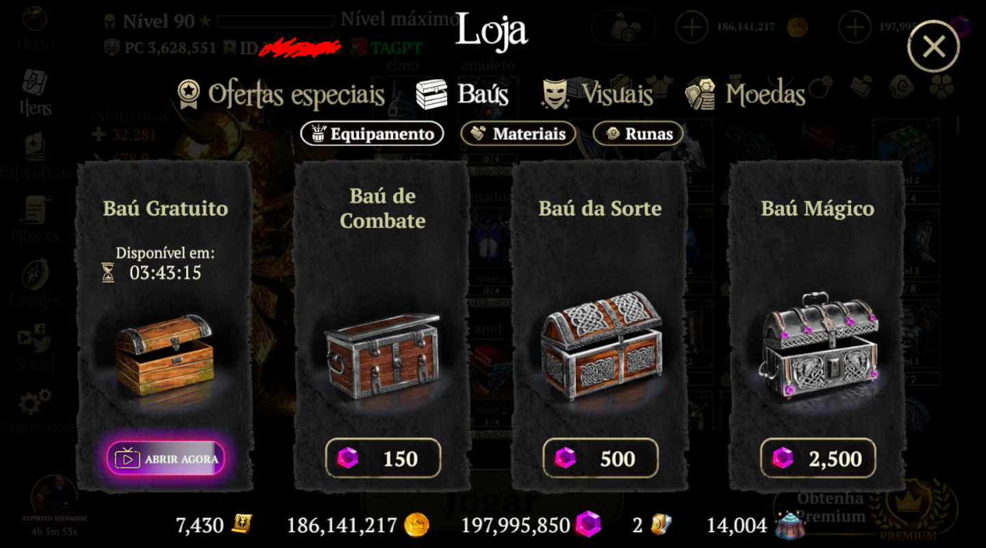 CONTAS EVIL LANDS | OURO + JÓIAS + RECURSOS | ANDROID E IOS | ENTREGA RÁPIDA