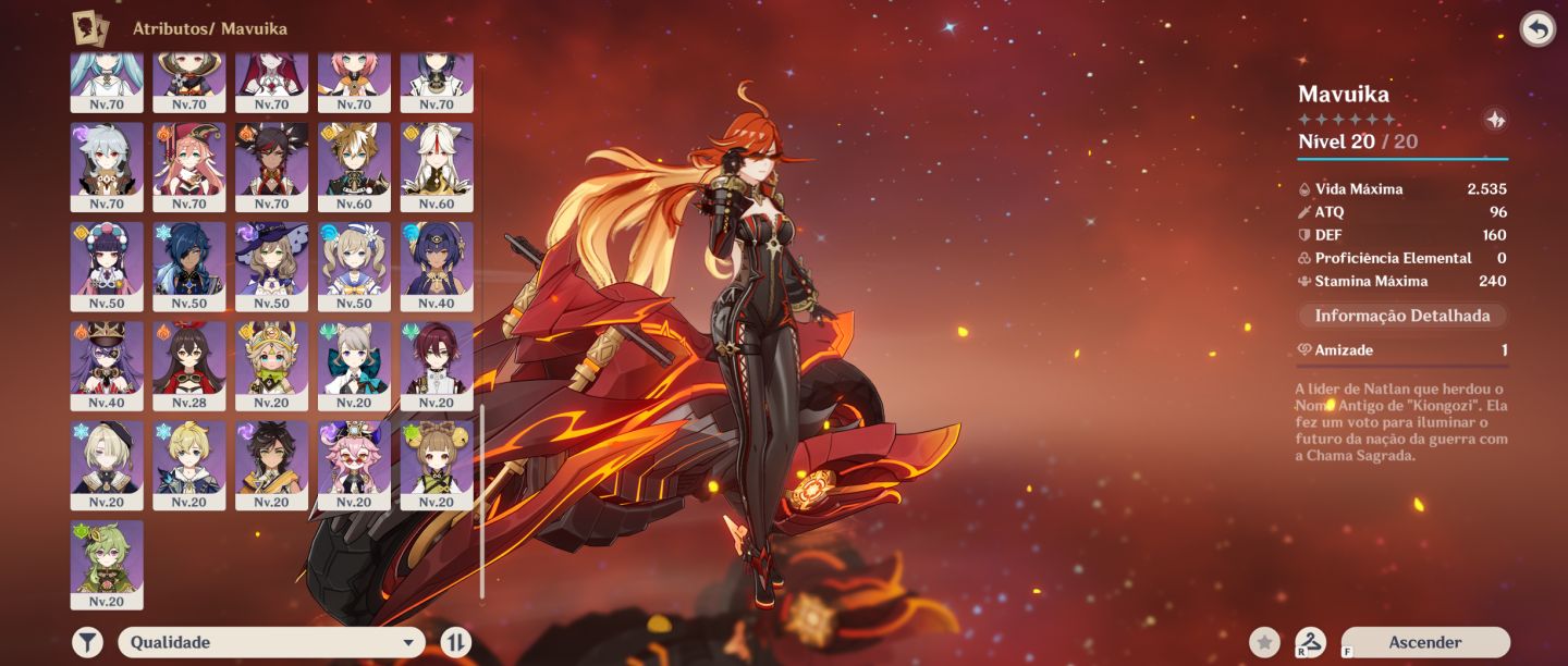 Conta Genshin Rank 60, 36 - 5 / 40 - 4 /Armas 9 - 5