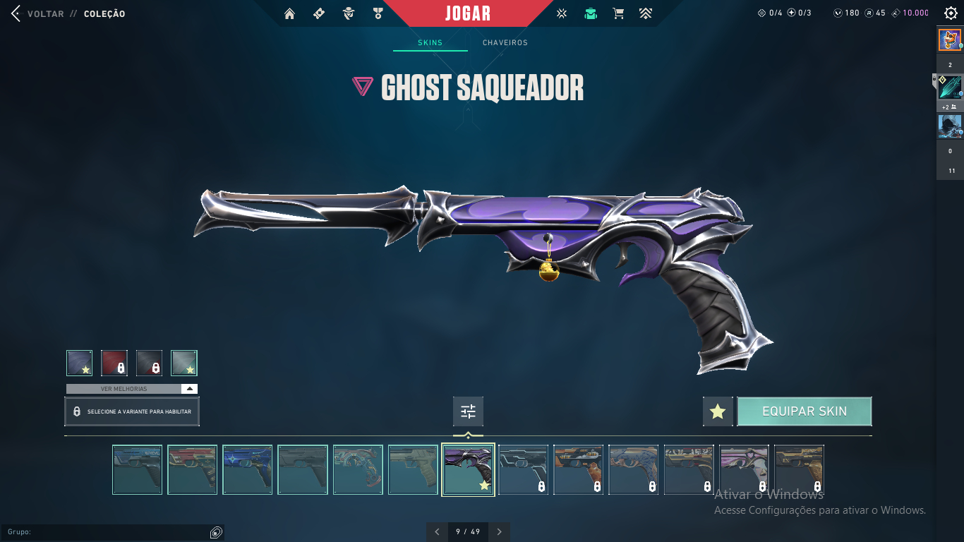 Conta VALORANT LV.200+ com diversas skins.