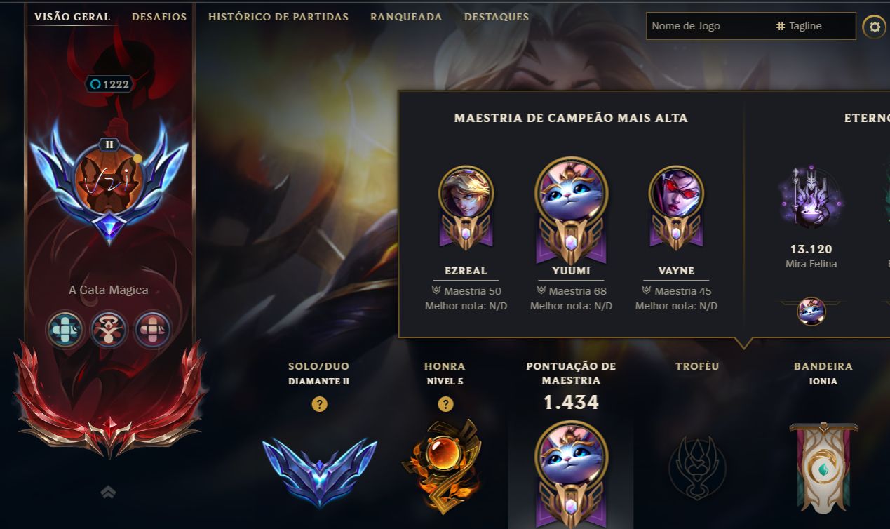 Conta do LoL desde 2015