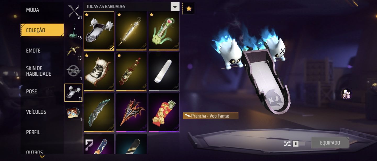 Conta de Free Fire LVL 46 + 158 Gemas