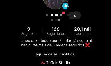 CONTA TIK TOK ENGAJADA