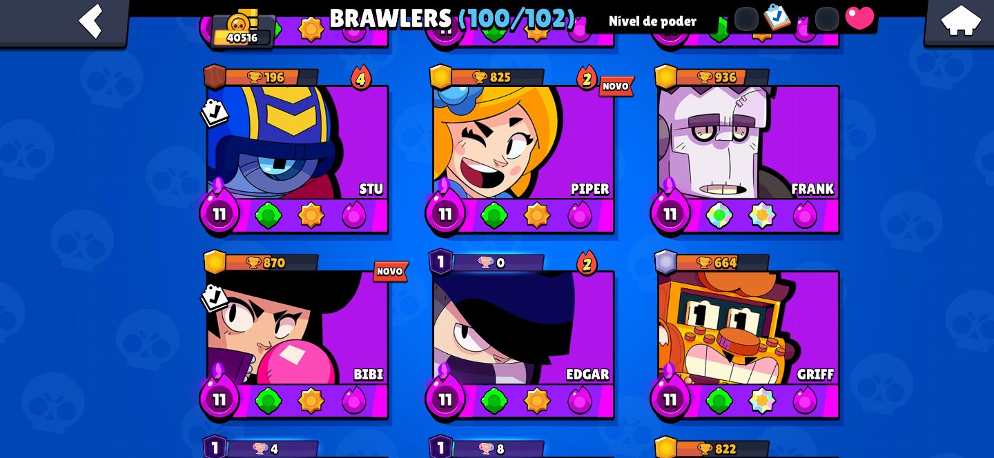 Conta Brawl Stars antiga 40+ troféus 100+ brawlers