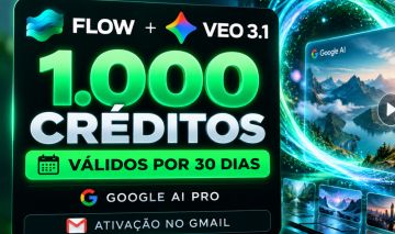 GOOGLE FLOW 1000 CRÉDITOS | VEO 3.+ GEMINI PRO + 30 DIAS + ATIVAÇÃO NO GMAIL