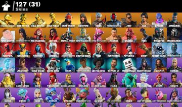 CONTA FORTNITE 127 SKINS/HANGTIME/GAME KNIGHT/LARA CROFT/Swish/Psylock/