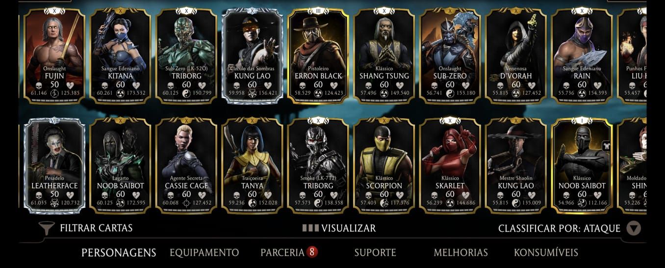 (PREÇO NEGOCIÁVEL) CONTA DE MORTAL KOMBAT 73K DE ALMAS