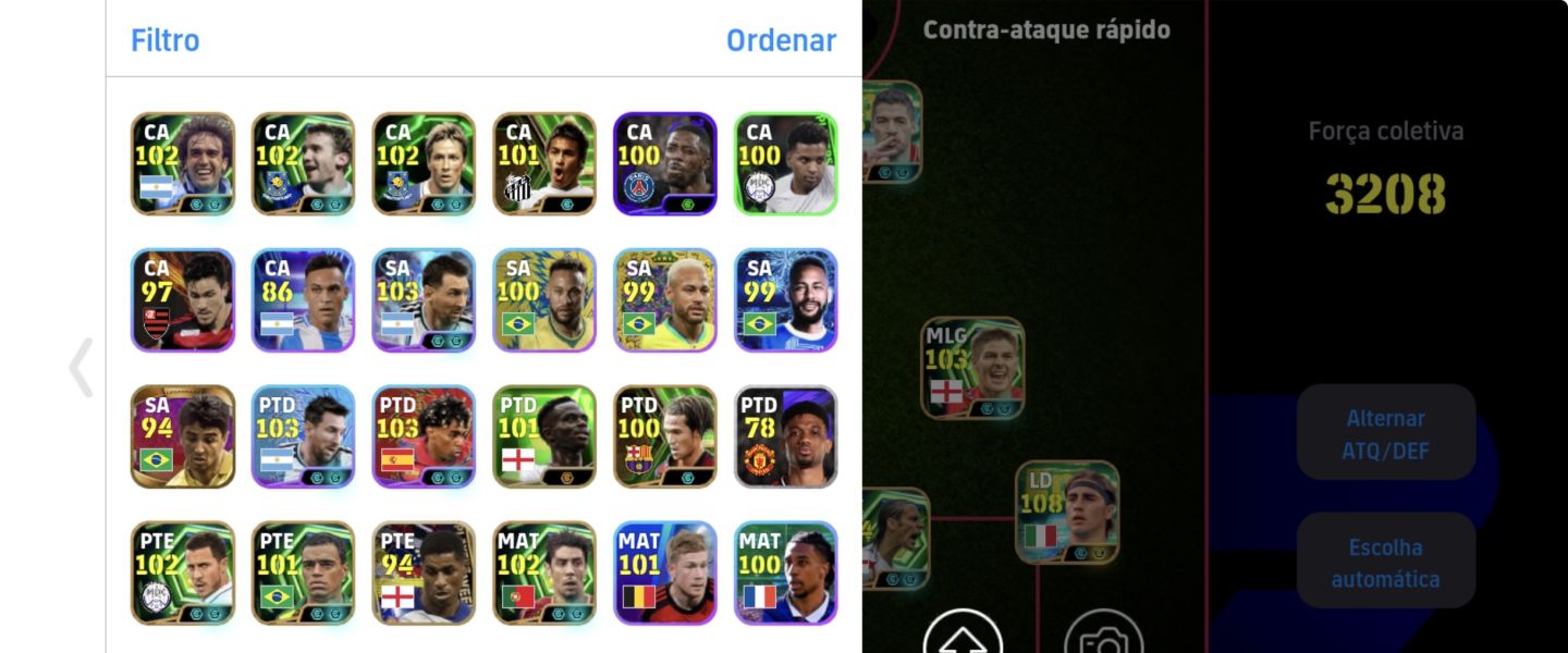 CONTA eFOOTBALL PREMIUM COM FORÇA COLETIVA DE 3208 À VENDA