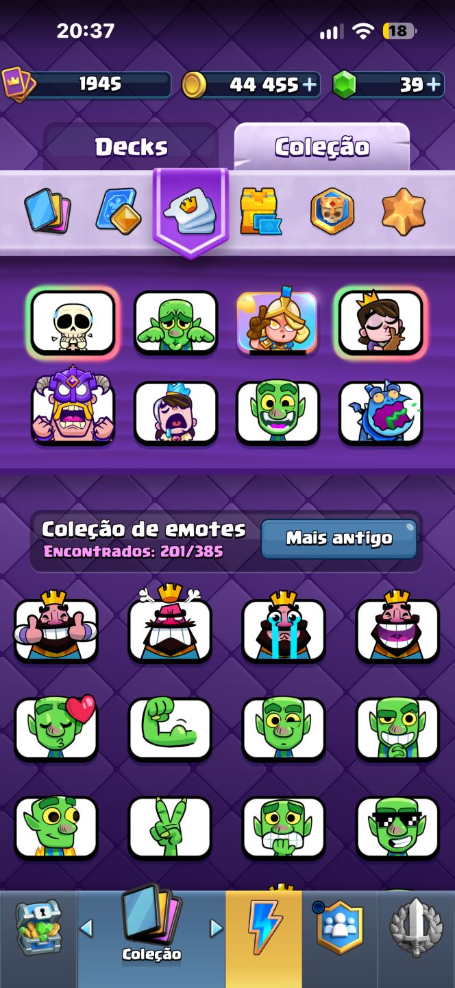 CONTA CLASH ROYALE ENDGAME | VÁRIAS CARTAS NÍVEL 16 MÁX. | 32/43 EVOLUÇÕES