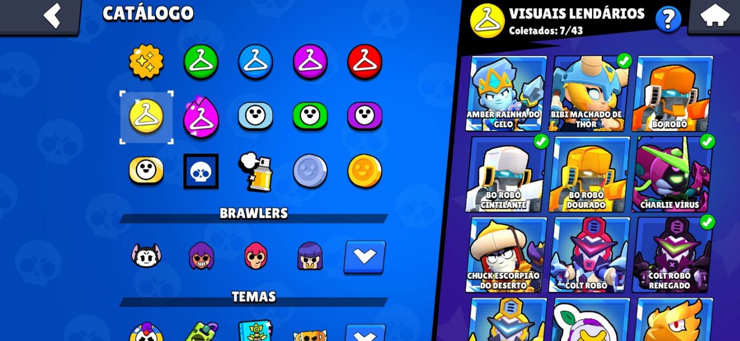CONTA BRAWL STARS 65K+ | 99 BRAWLERS | SKINS EXCLUSIVAS | LIGA LENDÁRIA MÁX.