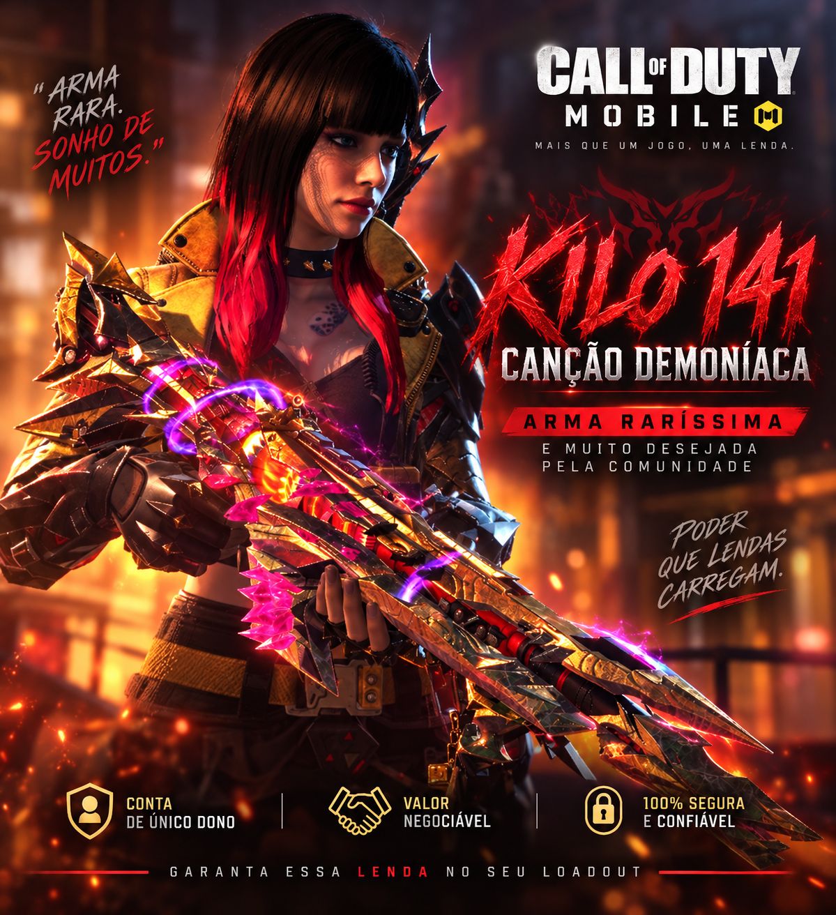 CONTA COD MOBILE COMPLETA | KILO 141 MÍTICA NÍVEL 6