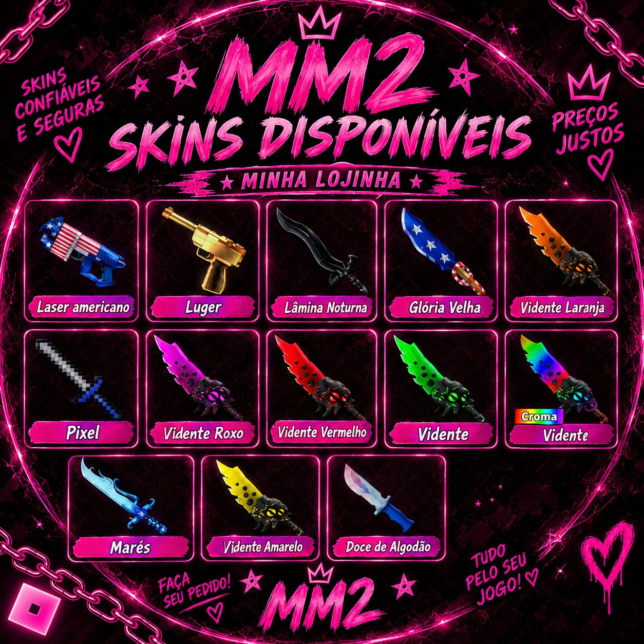 Murder Mystery 2 ROBLOX | Mm2 | Godlys | Chromas | Sets| Pets