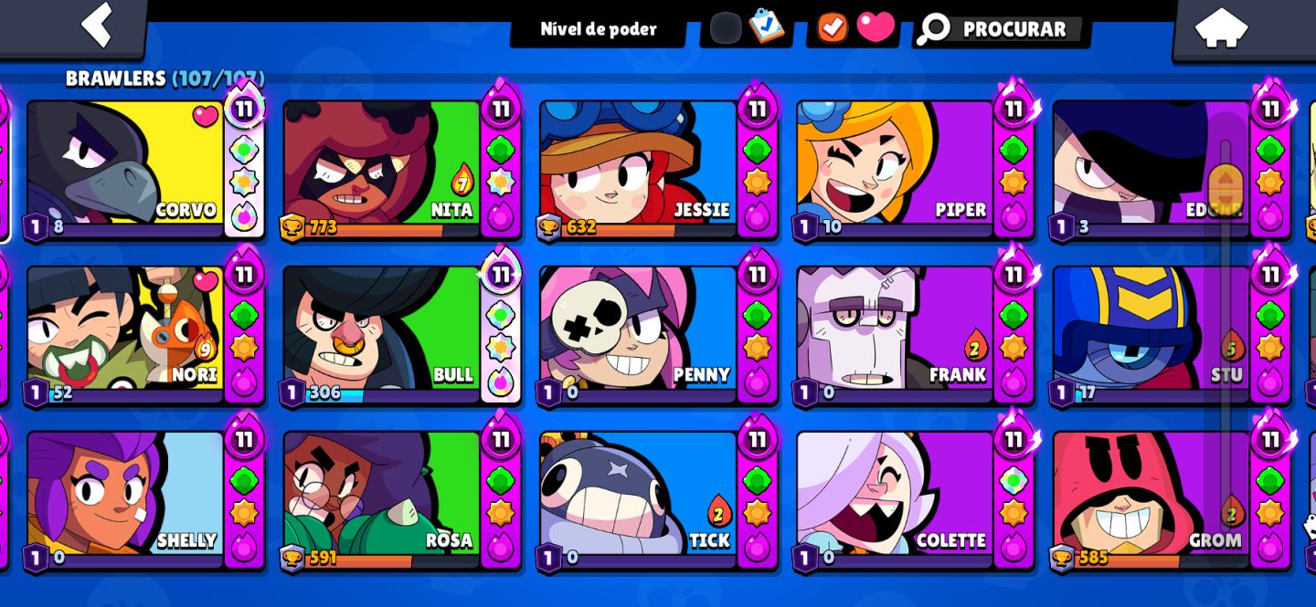 Conta de Brawl com Rank mestre