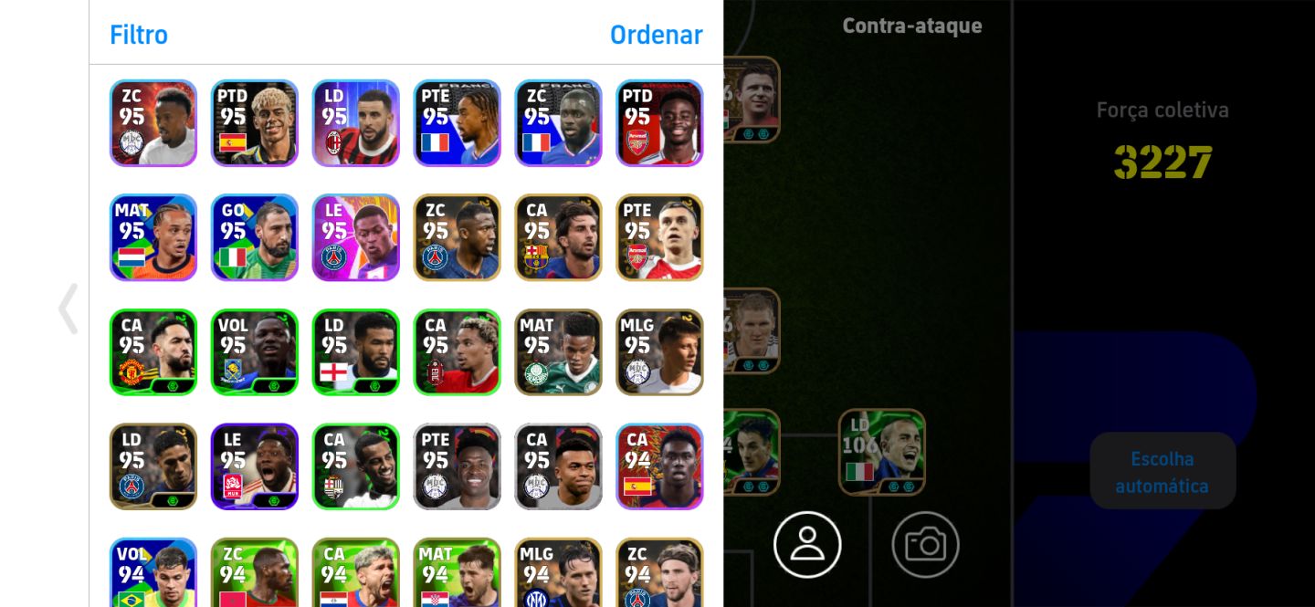 Conta de efootball com yamal 106 haaland 108 Neymar puskas 106 e diversos épicos