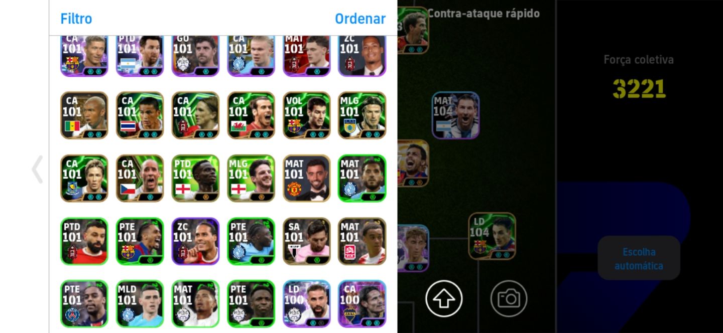 CONTA EFOOTBALL BRABA PRA SAIR LOGO JOGADORES RAROS