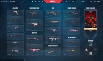 Conta valorant com skin de vandal e faca