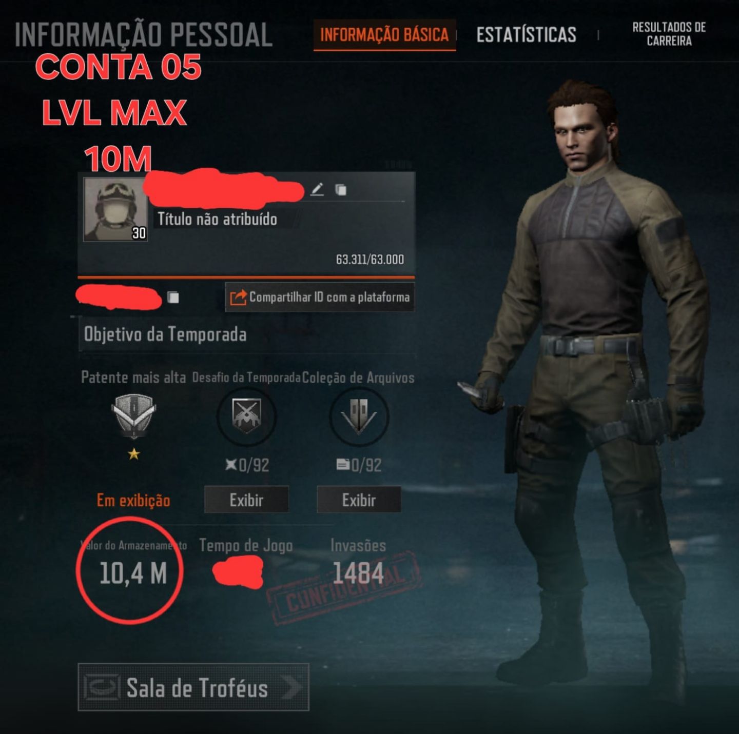 PROMOÇÃO!!! CONTAS ARENA BREAKOUT MOBILE | FULL ACESSO | 40M+ 30M+ 20M+ 10M