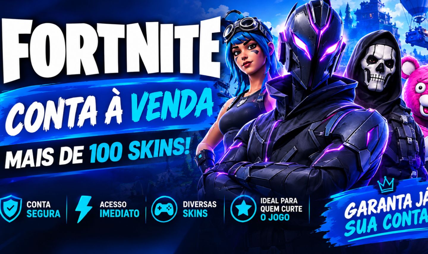 CONTA DE FORTNITE RARA COM MAIS DE 100 SKINS!!
