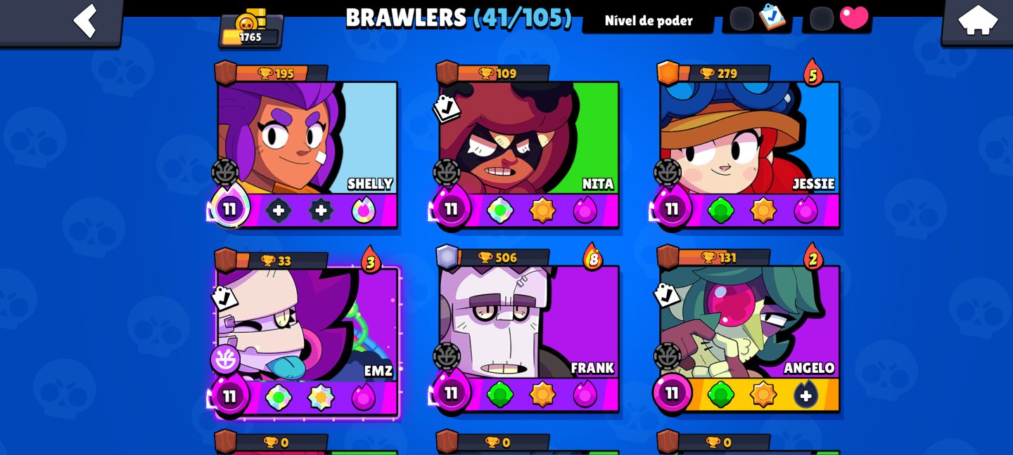 Conta Brawl Stars boa para iniciar , 41 Brawlers Skins boas