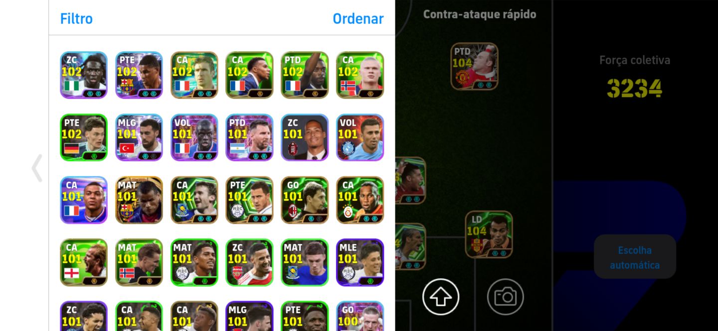 Conta efootball Neymar, Harry Kane, van der Sar