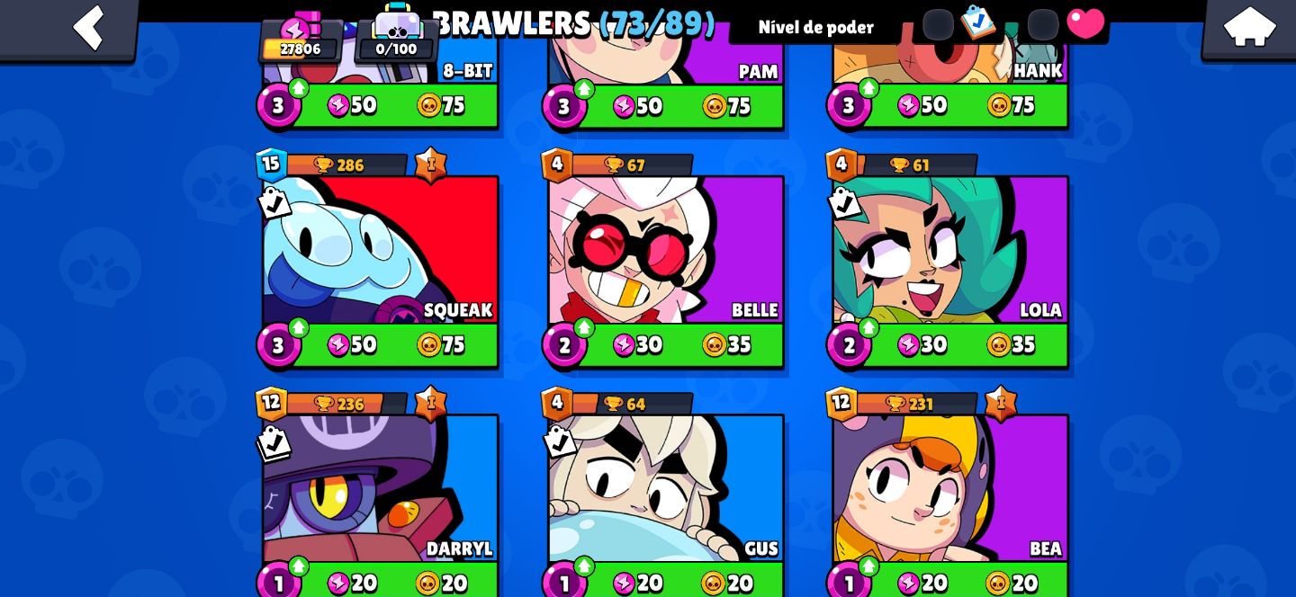 |MUITO UPADA| Conta Braw Stars 27800 Trofeus Muitos brawler lvl max