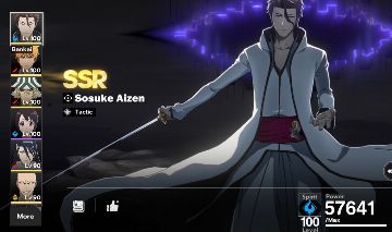 CONTA FORTE BLEACH SOUL RESONANCE AIZEN MAX, ICHIGO LV100 MUITOS ITENS/TICKETS