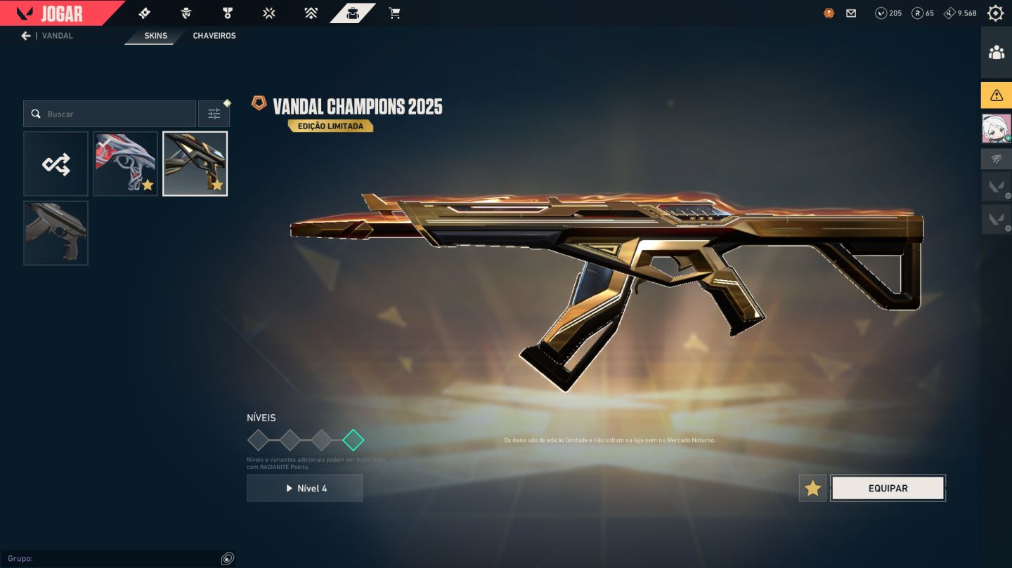 CONTA VALORANT LV100+ SKIN CHAMPIONS 2025 E OUTRAS MAIS!