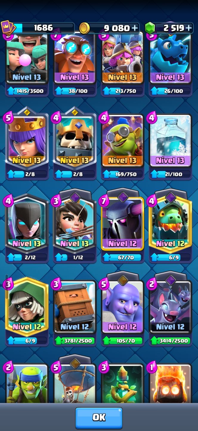 Conta brawl stars/clash Royal bem upadas!!!