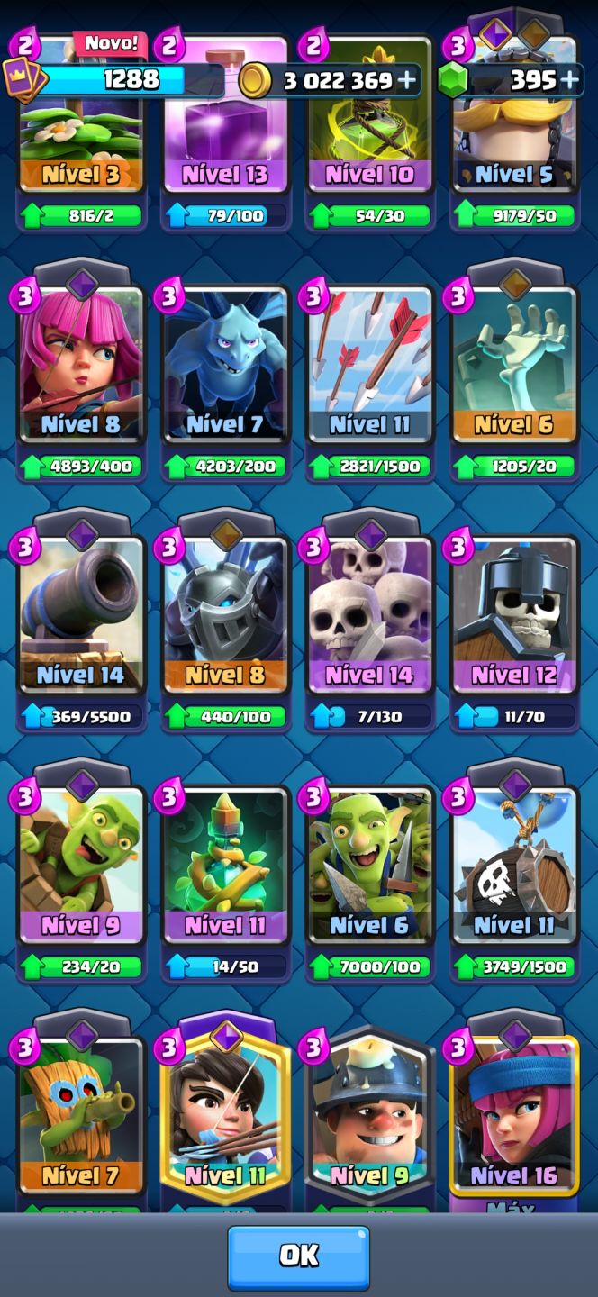 Clash royale com todas as cartas