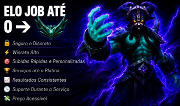 ELOJOB FERRO AO PLATINA - LEAGUE OF LEGENDS - RÁPIDO, SEGURO E ECONÔMICO