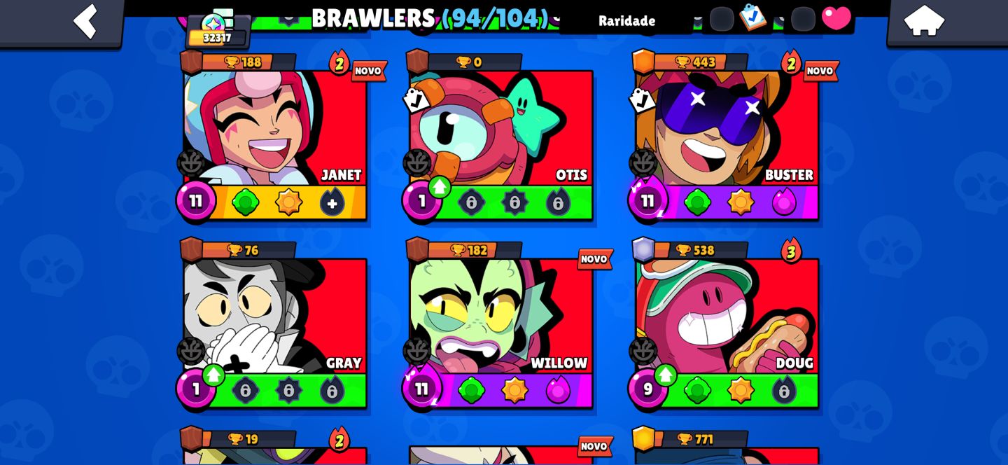 Conta de Braw Stars,97 brawlers,32k troféus.