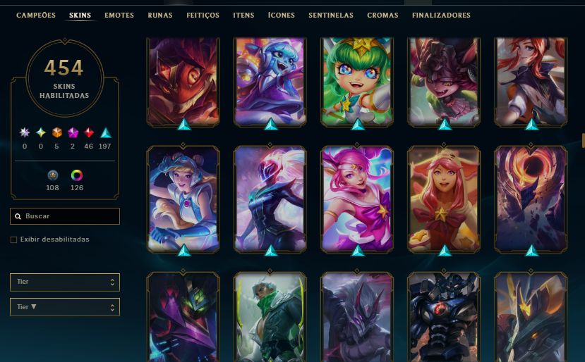 Conta do lol com 454 Skin