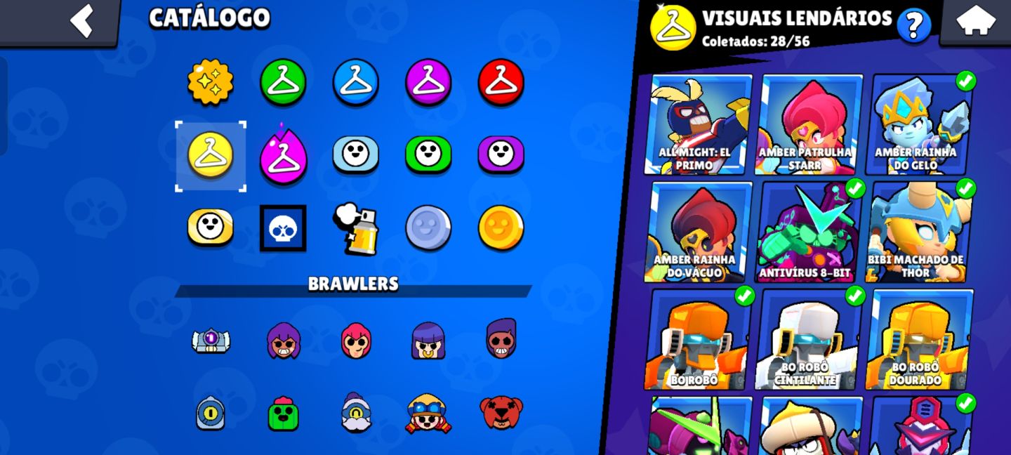 CONTA BRAWL STARS ANTIGA, RARA, GEMADA, SEMI-FULL (PREÇO NEGOCIÁVEL)