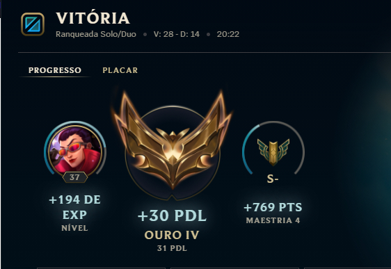 [BR] CONTA LVL 37 - GOLD IV SMURF (NICK CLEAN) - 22 CHAMPS - +29, 30 PDL ⭐✨