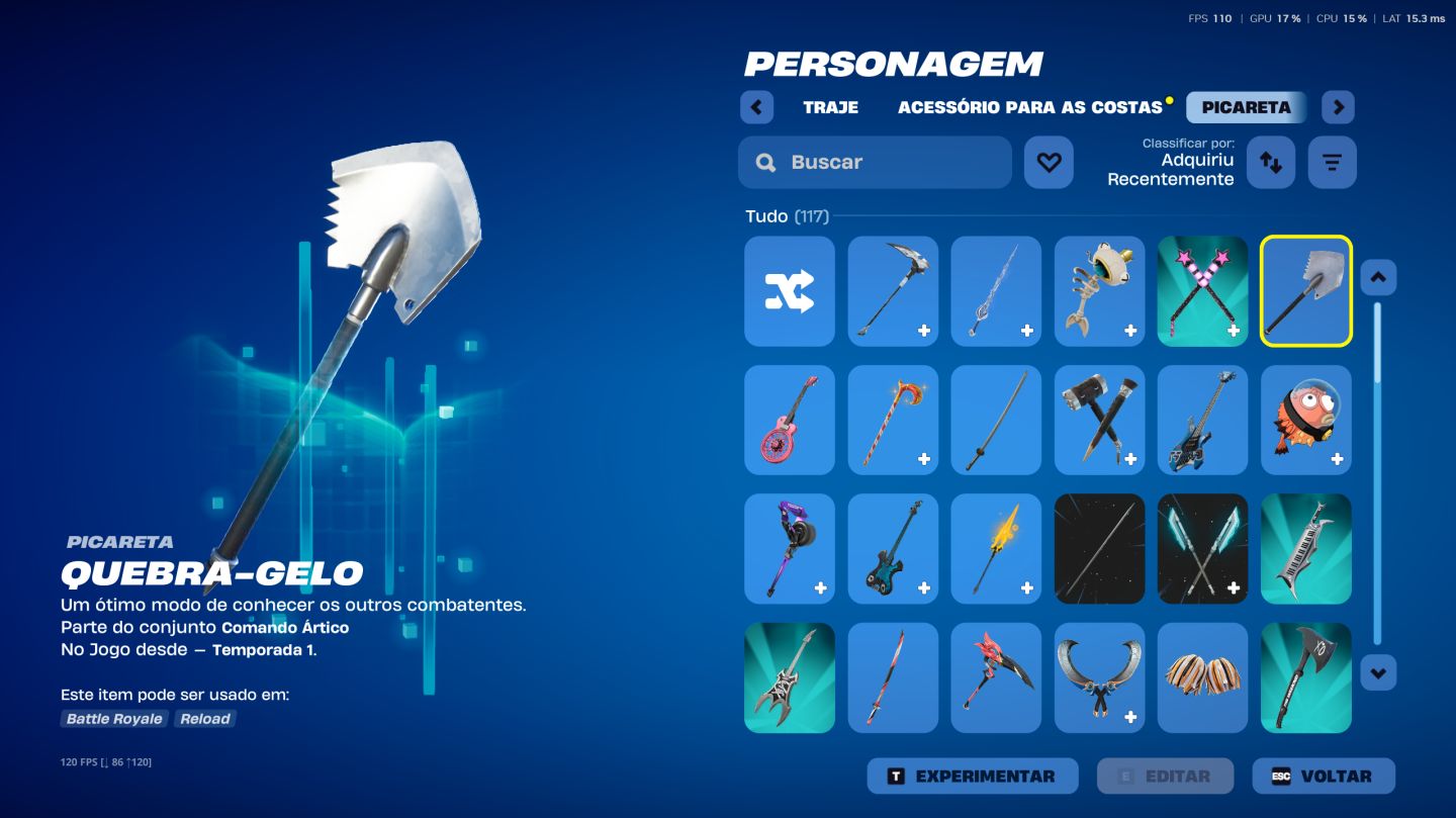 Conta Fortnite Antiga 2017 completa e tryhard.