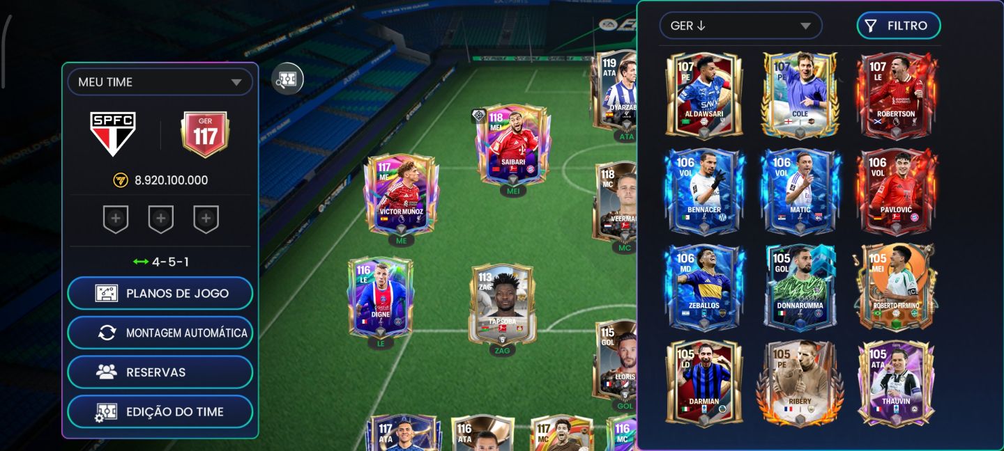 CONTA EA FC ANTIGA COM MUITAS GEMAS