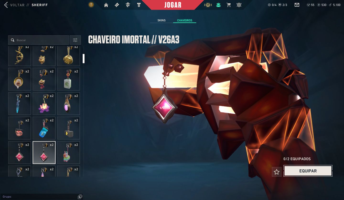 Conta Valorant full agentecom nv 314 peak imortal 2, 3 skins.