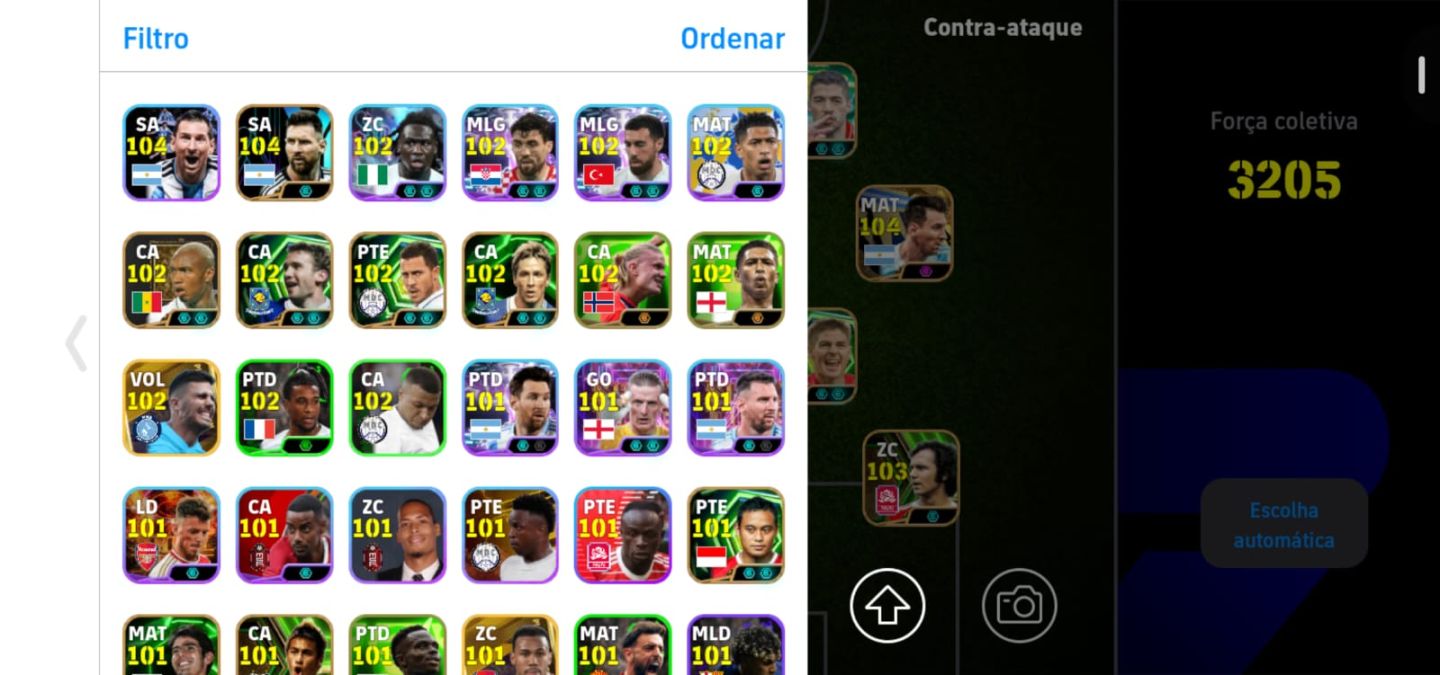 Conta EFOOTBALL com muitos itens Full acesso,vários jogadores junto com messi