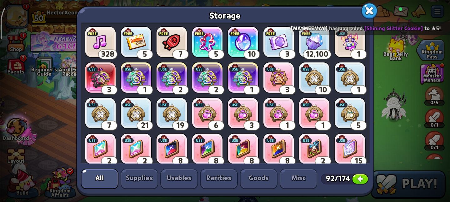 Conta para iniciantes COOKIE RUN:KINGDOM