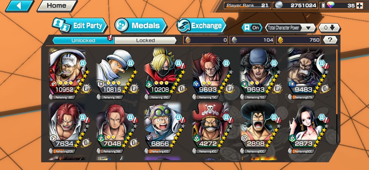 Conta de OPBR| com Akainu e +6 EXTREME