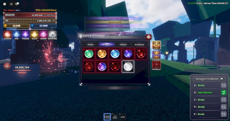 Sailor piece King+Gojo v2+Moon Slayer +Sukuna v2 +kitsune LV MAX Dmge 553%-700%