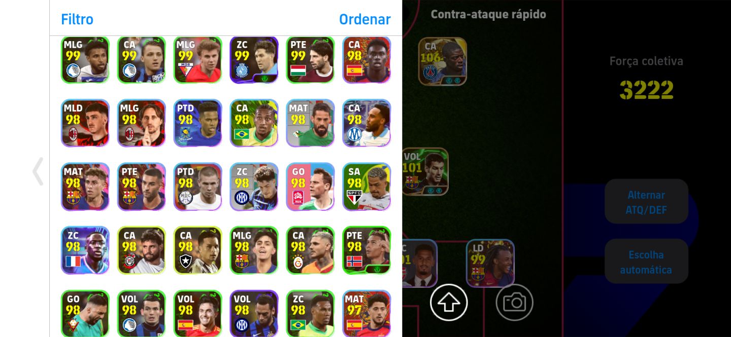 Conta de efootbal mobile